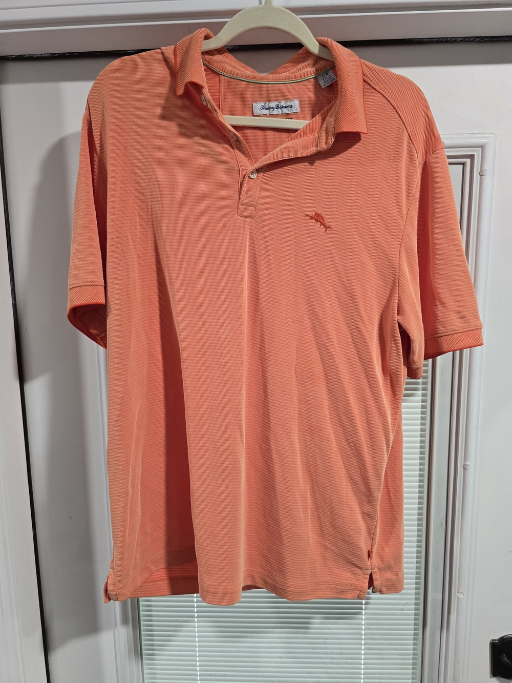 Tommy Bahama Coral-Orange Short Sleeve Polo